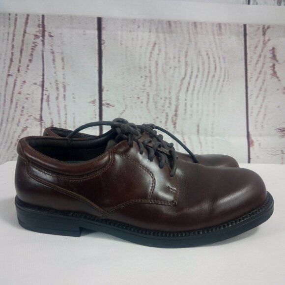 Nunn Bush Brown Leather Oxford Lace Up Dress Shoes - Picture 7 of 14